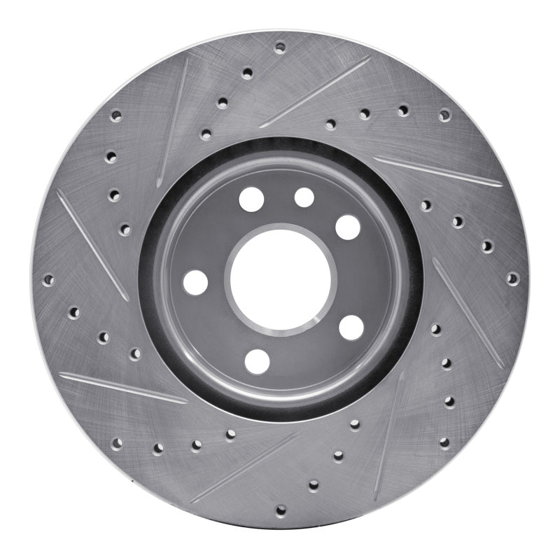 R1 Concepts R1 07-18 Land Rover Range Rover Evoque Front Right Drilled & Slotted Silver Brake Rotor