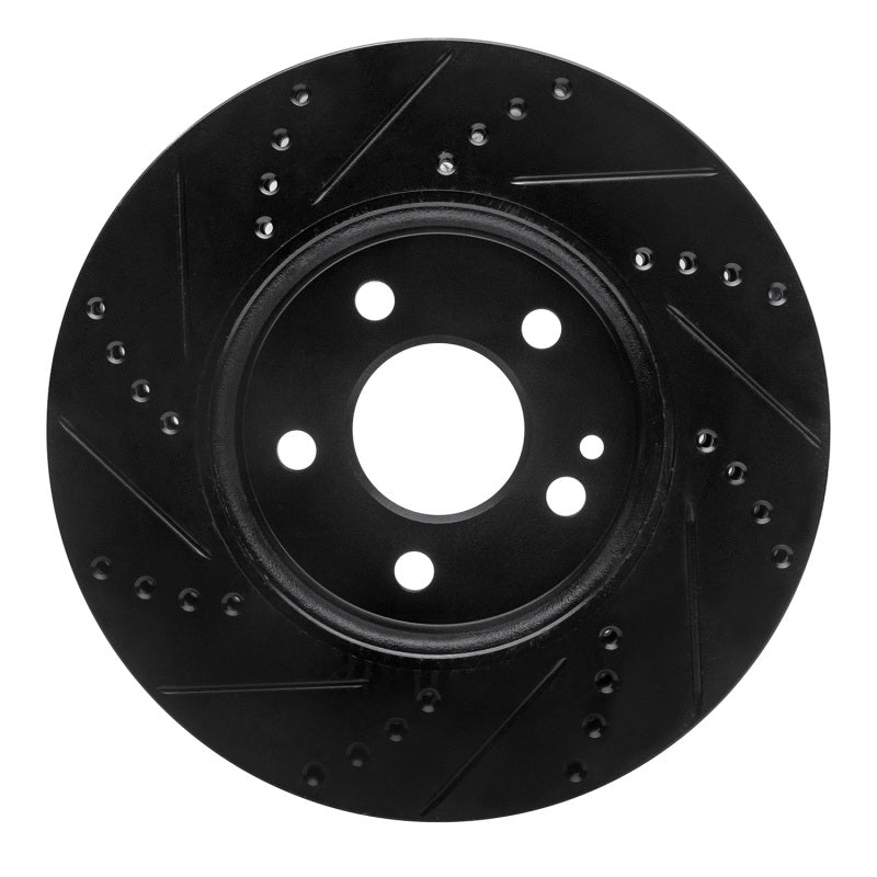 R1 Concepts R1 06-11 Mercedes-Benz B200 Front Right Drilled & Slotted Black Brake Rotor