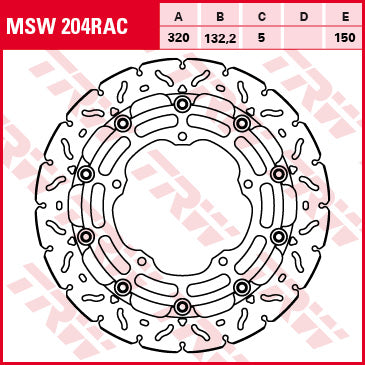 TRW MOTO MSW204RAC Brake Disc