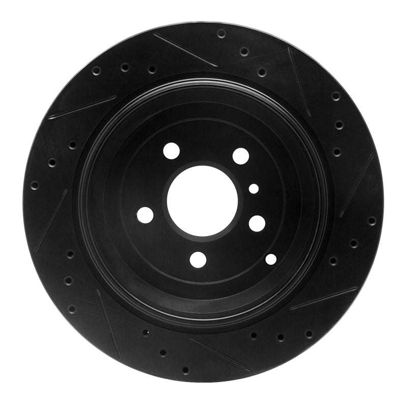 R1 Concepts R1 06-12 Mercedes-Benz ML350 Rear Left Drilled & Slotted Black Brake Rotor