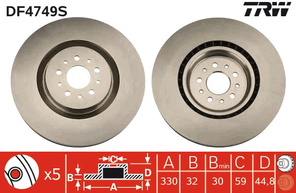TRW MOTO DF4749S Brake Disc
