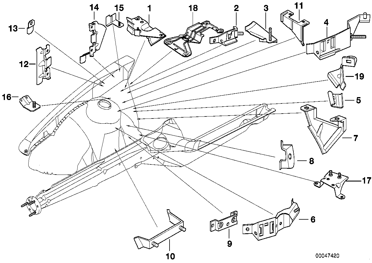 Genuine BMW 41148193254 E36 E36 Diagnosis Plug Bracket (Inc. 318ti, 320i & 316i 1.6)