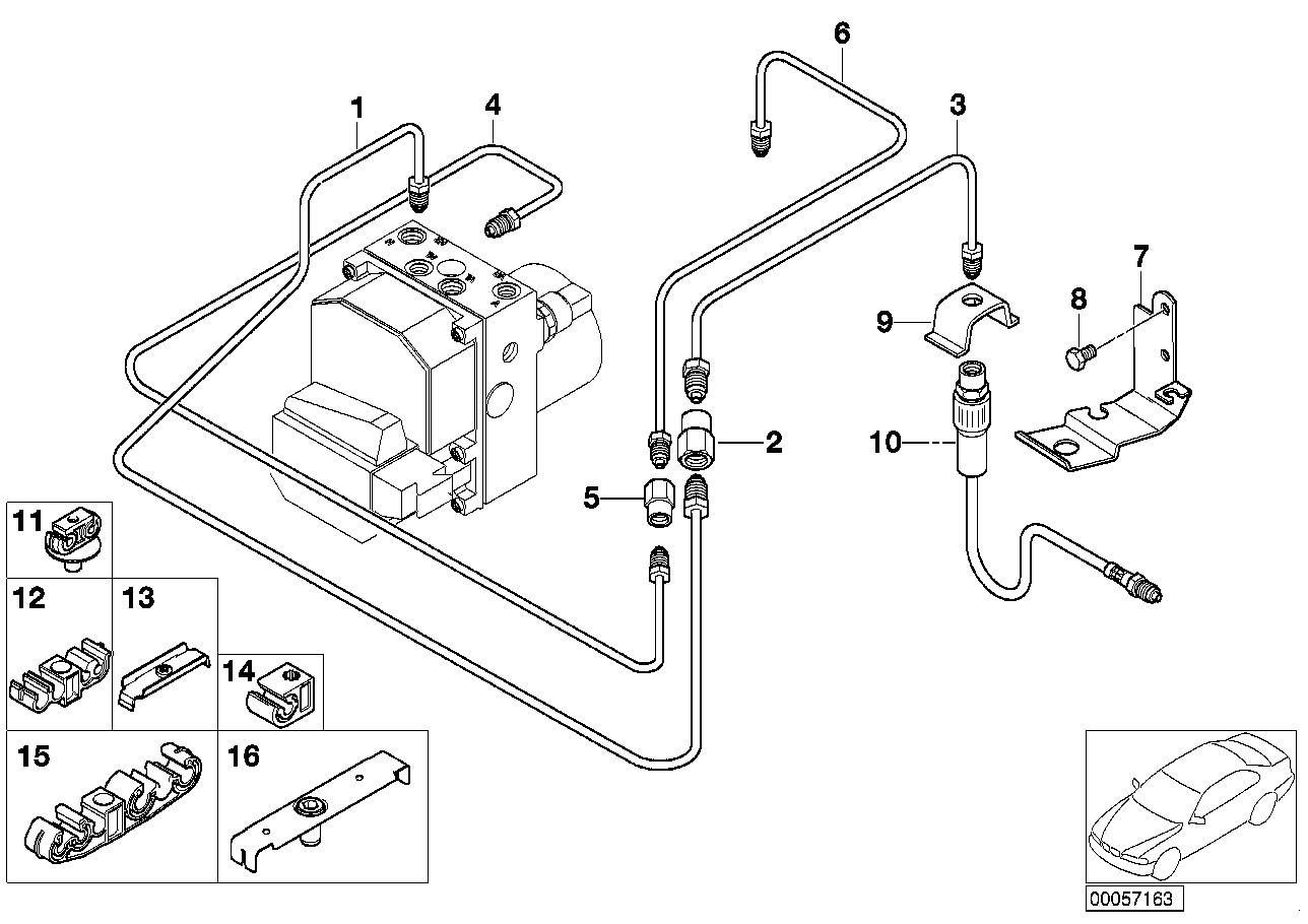 Genuine BMW 34321165987 E52 Pipe M10/M12- (Inc. Alpina V8 & Z8)