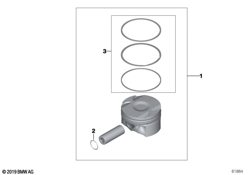 Genuine BMW 11257534552 E81 E87 E91 Snap Ring 20X1,6 (Inc. 316ti, 328i & 630i)