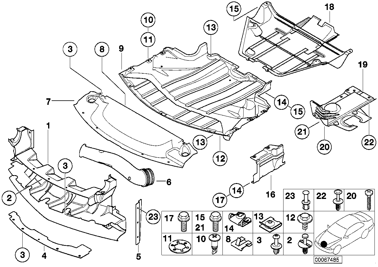 Genuine BMW 51717009443 E52 Sealing, Cooling-Air Duct (Inc. Alpina V8 & Z8)
