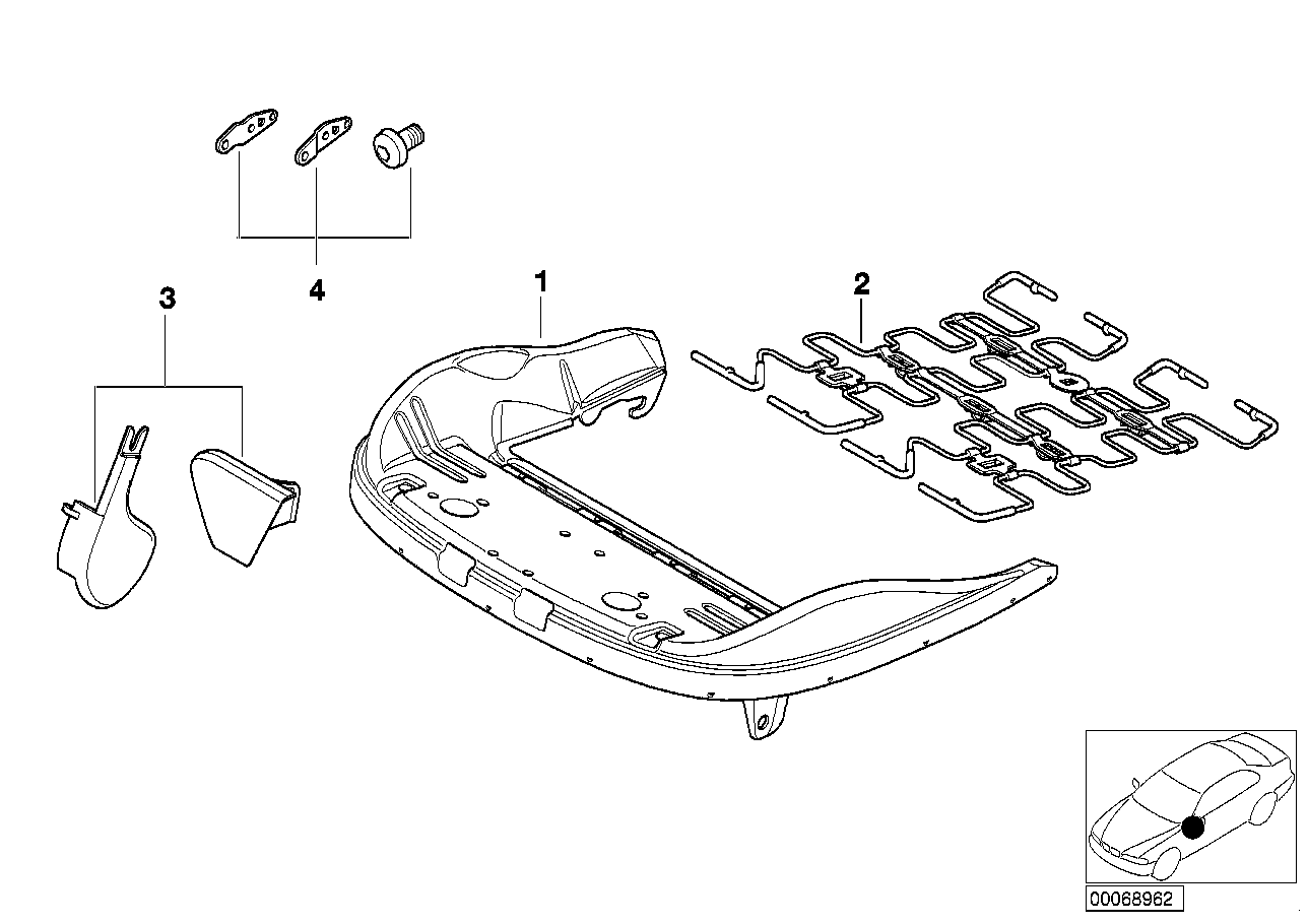 Genuine BMW 52108260847 E46 Left Set Of Covers GRAU (Inc. M3, 318Ci & 318td)
