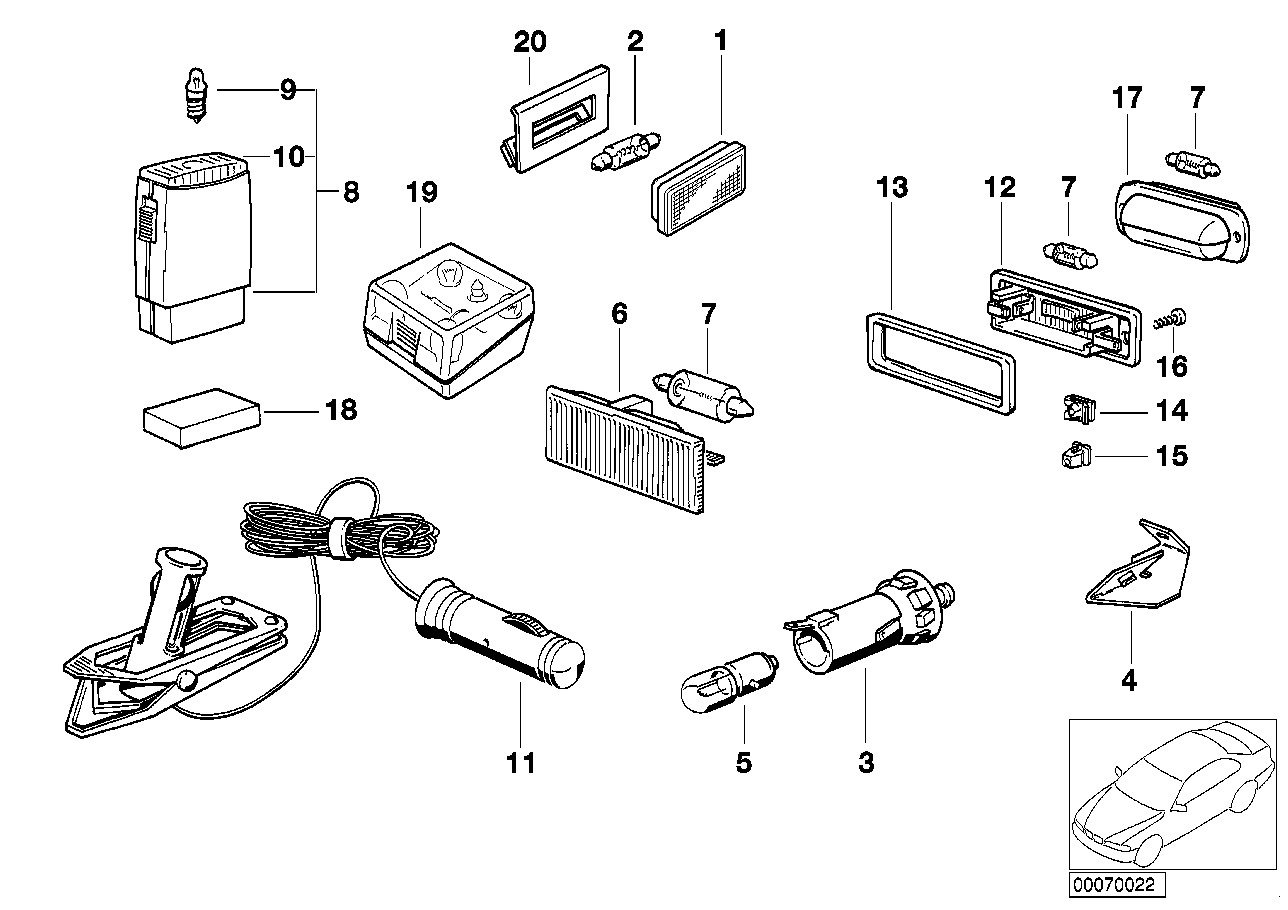 Genuine BMW 61311376310 E30 E24 Switch (Inc. M635CSi, 628CSi & M6)