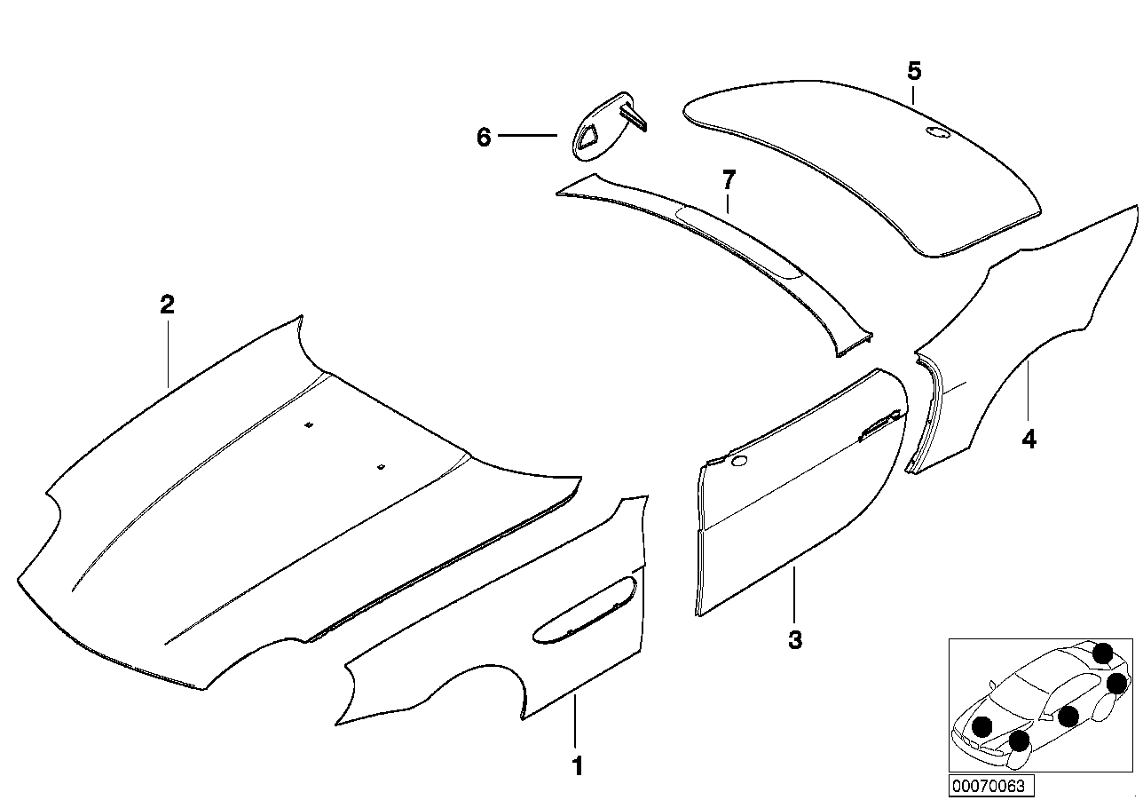 Genuine BMW 51177009897 E52 Fill-In Flap, Primed (Inc. Alpina V8 & Z8)