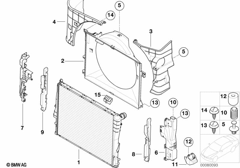 Genuine BMW 17112228943 Fan Shroud