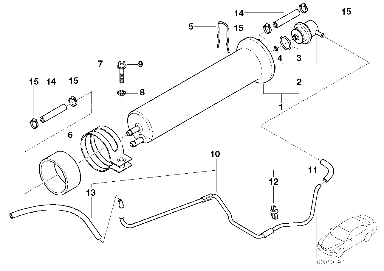 Genuine BMW 13327503684 E39 Vacuum Pipe (Inc. 525i, 520i & 530i)