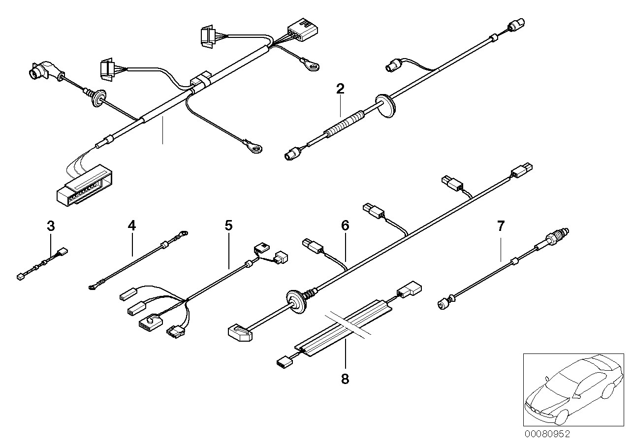 Genuine BMW 61128376876 E39 Adapter Wire Pdc (Inc. 530i, 525d & 525i)