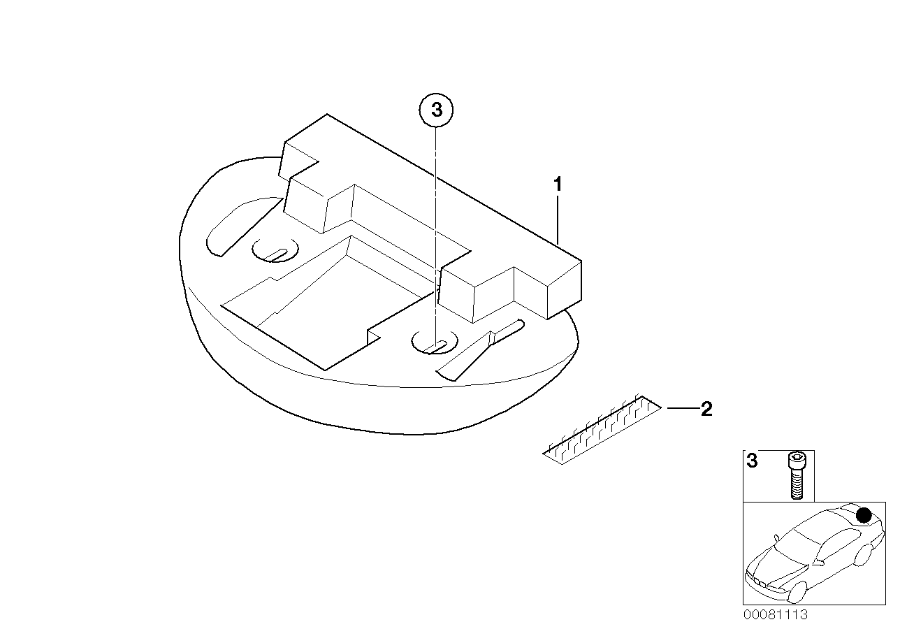 Genuine BMW 51717906448 E46 Trunk Tray Breakdown Kit (Inc. M3 & M3 CSL)