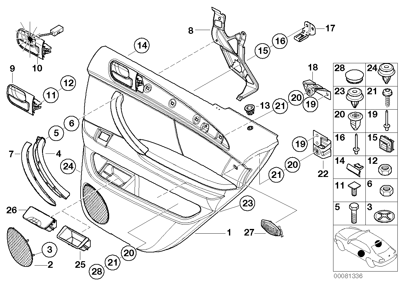 Genuine BMW 51427003709 E53 Trim Panel Bracket (Inc. X5)
