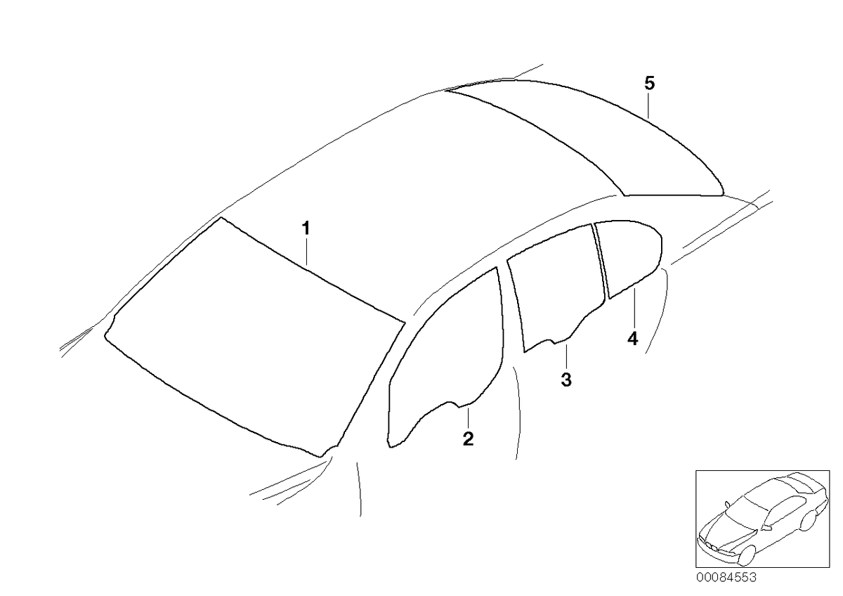 Genuine BMW 51338241257 E65 E66 Side Window, Green, Door, Front Left (Inc. 730Ld, 740d & 730Li)
