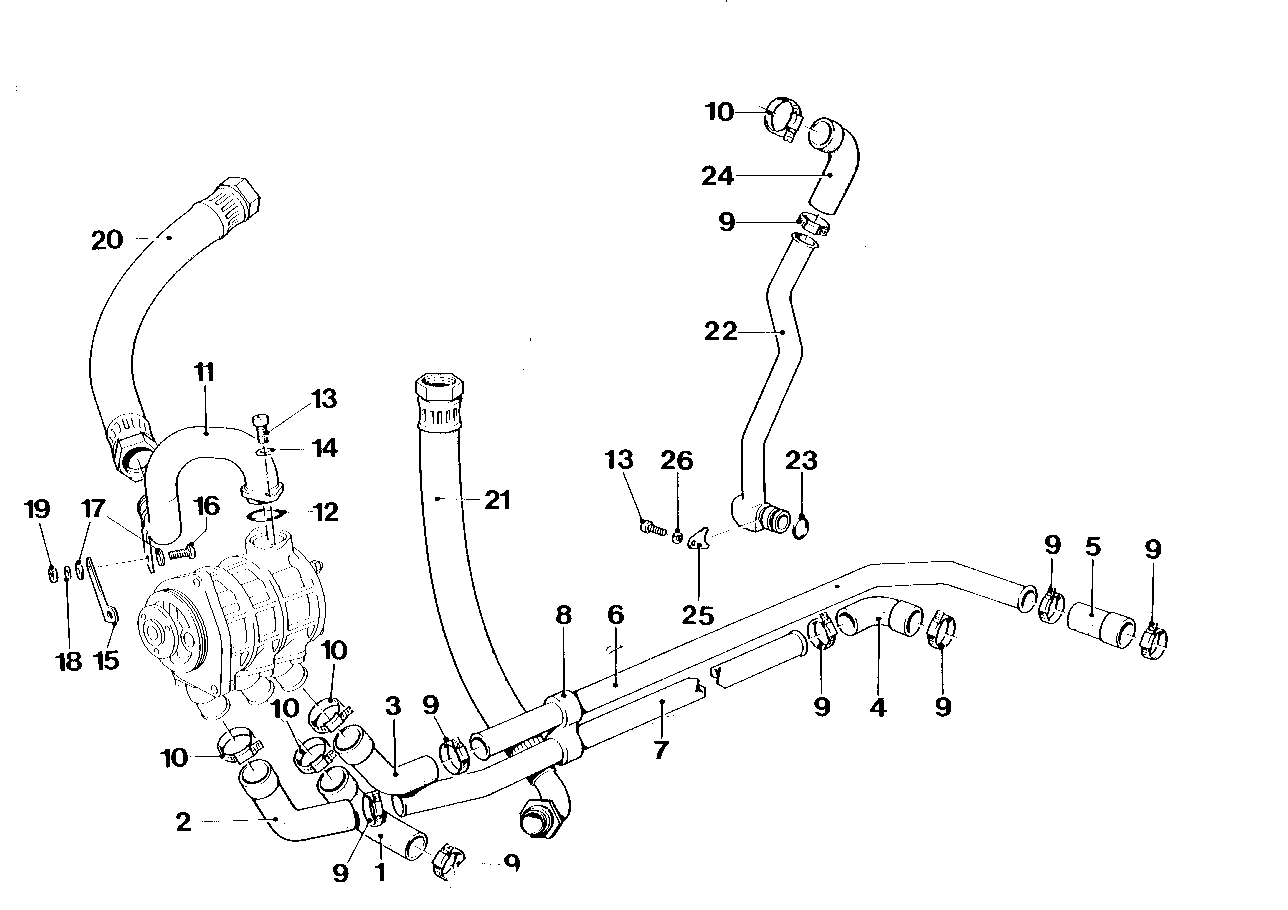 Genuine BMW 17221304673 E26 Oil Pipe (Inc. M1)