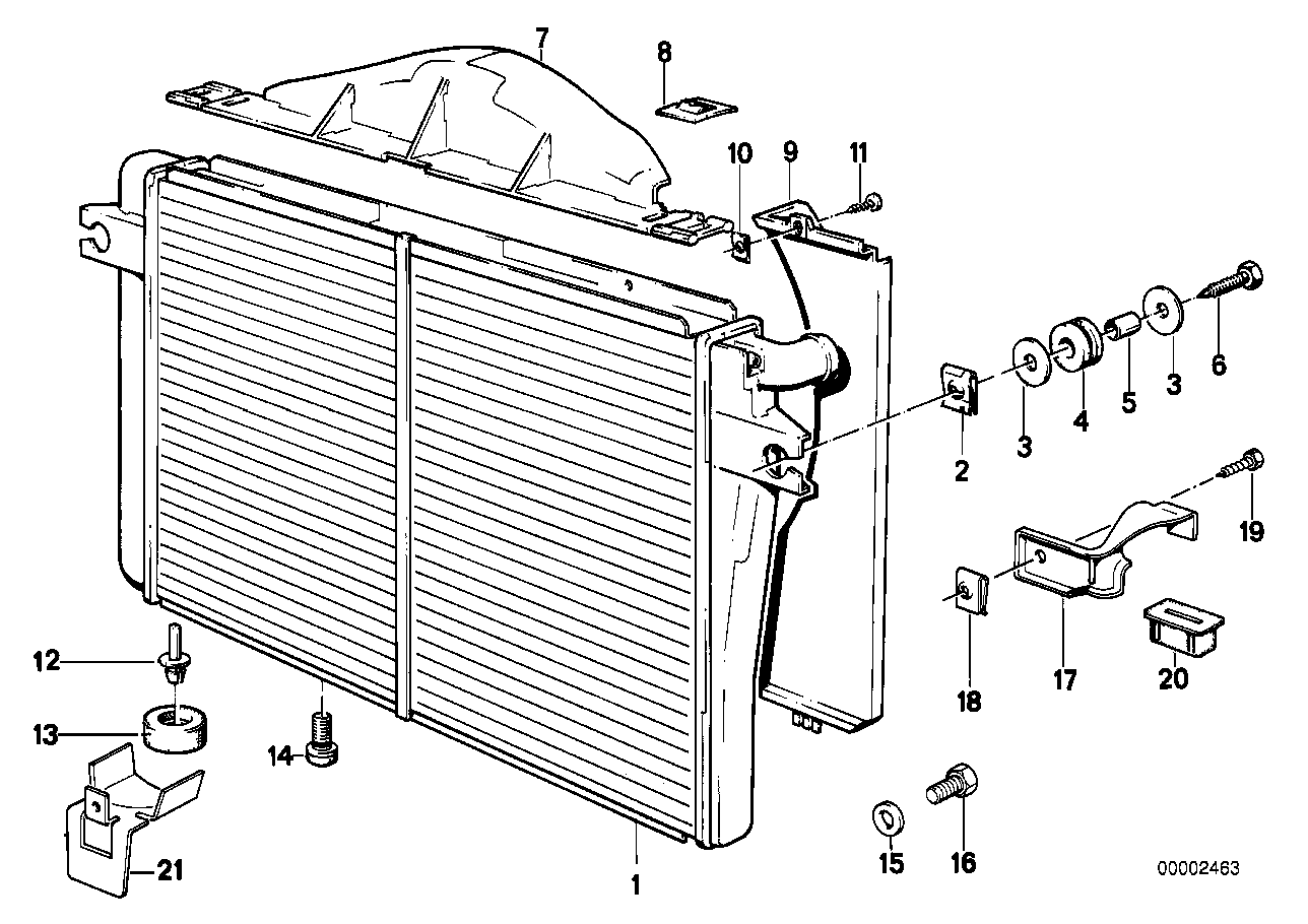 Genuine BMW 17112226082 Radiator A=575MM