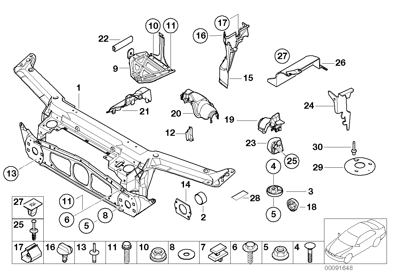 Genuine BMW 51718234797 E46 Left Steering Gear Cover (Inc. 318d, 330Cd & 316i 1.6)