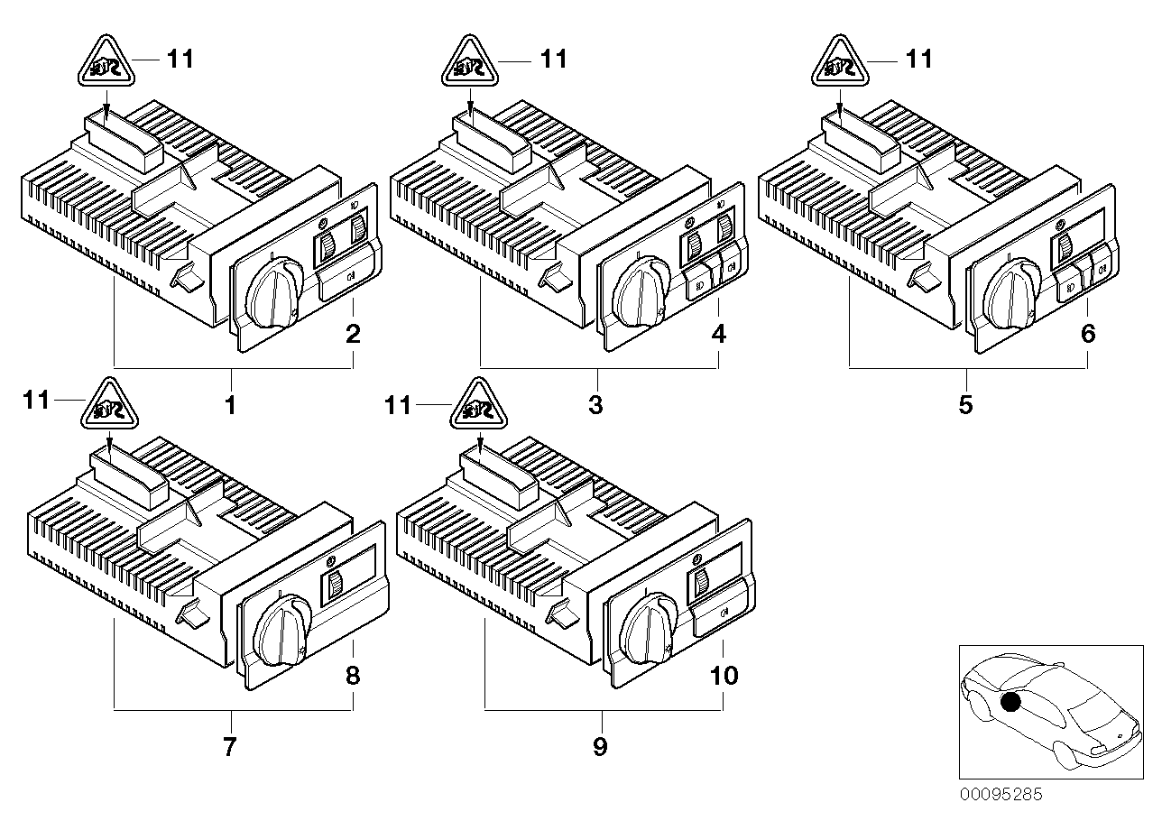 Genuine BMW 61318378576 E46 Contr.Pan.Sw.Unit Light/Front Fog Lamp (Inc. 330xi, 320i & 323Ci)