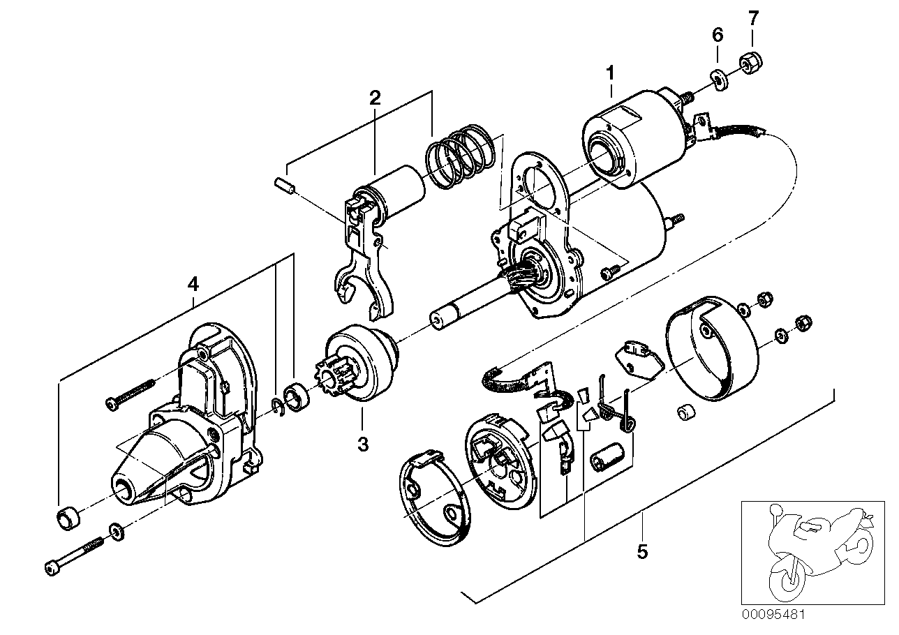 Genuine BMW 61312306015 Carbon Brush Set (Inc. A10 B08, R 80 G/S & R 100 GS)