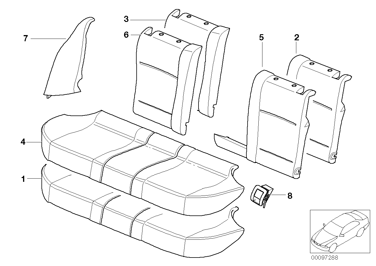 Genuine BMW 52207053142 E39 Cover Isofix SANDBEIGE (Inc. 525d, 528i & 525i)