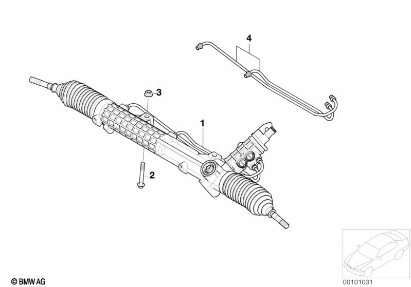 Genuine BMW 32135A0A110 Rp Hydraulic Steering Gear