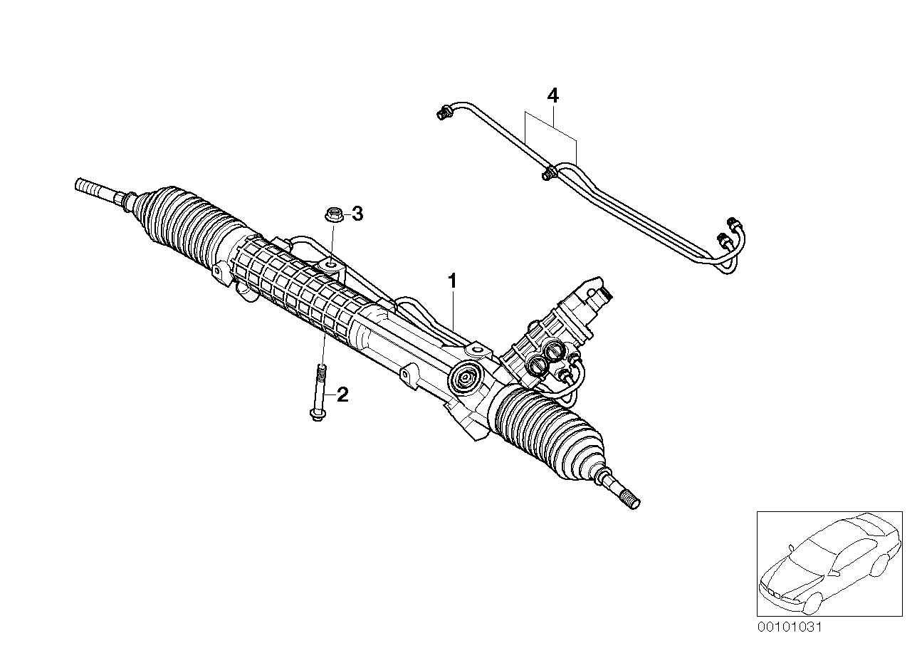Genuine BMW 32131097315 E46 Exch. Hydro Steering Gear ZF (Inc. 316i 1.9, 316i 1.6 & 323Ci)