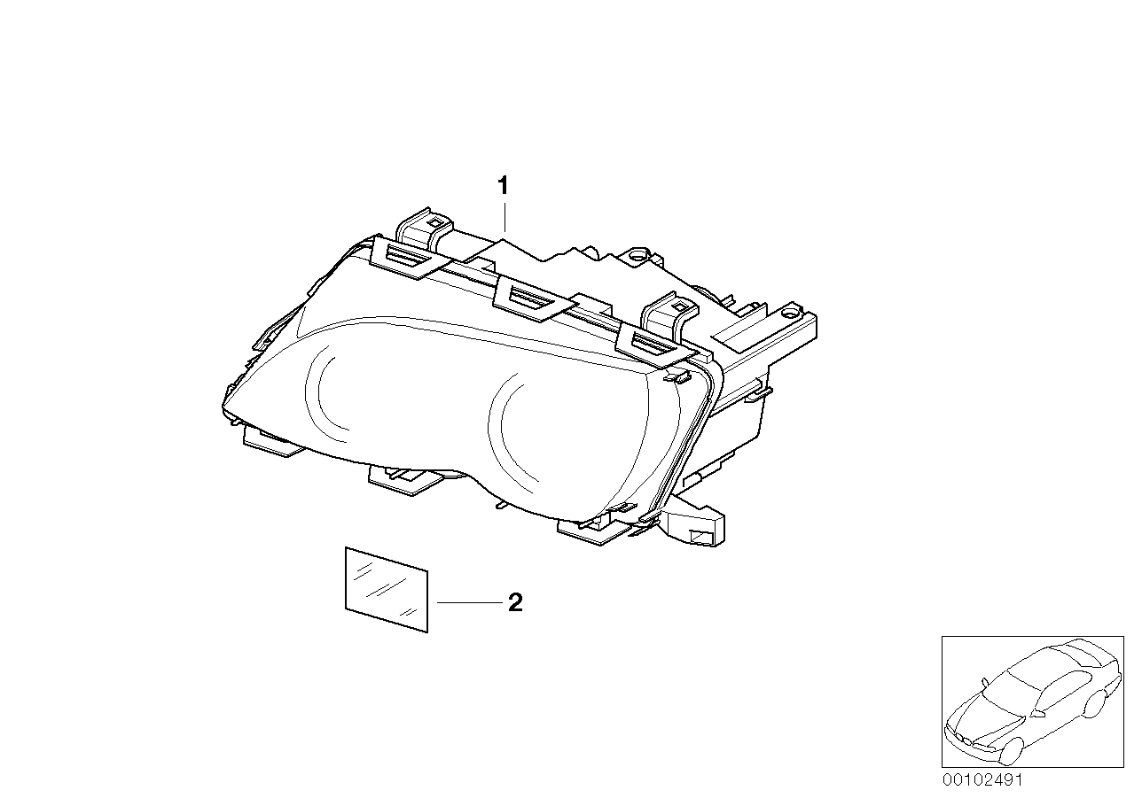 Genuine BMW 63127165780 E46 Bi-Xenon Headlight, Right AL (Inc. 330xi, 325xi & 325i)
