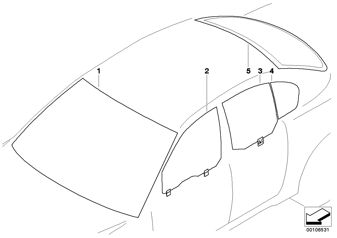 Genuine BMW 51317177297 E60 E61 Green Windshield (Inc. 520d, 535xi & M5)