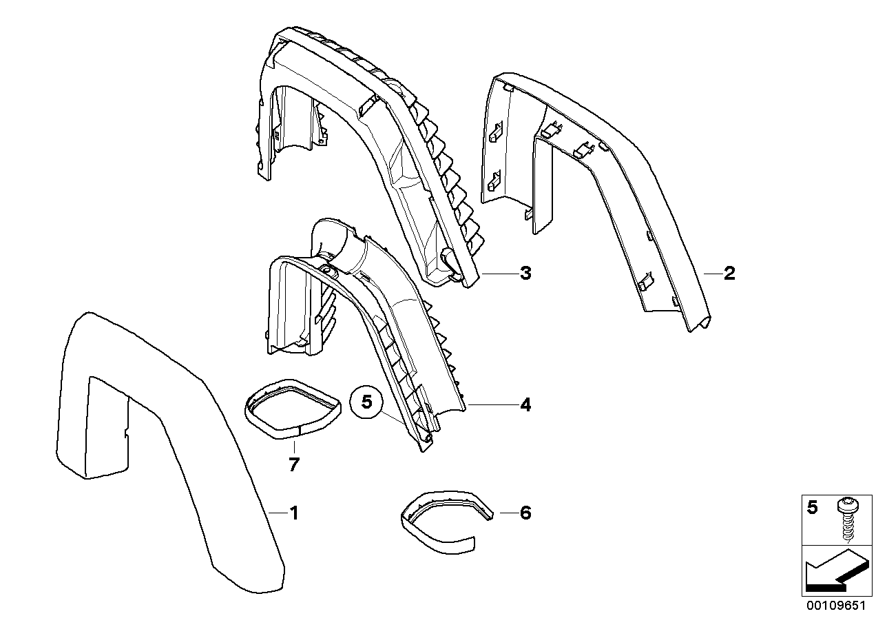 Genuine BMW 51439173453 E85 Covering Left CHROM PERLGLANZ (Inc. Z4 3.0si, Z4 3.0i & Z4 2.0i)