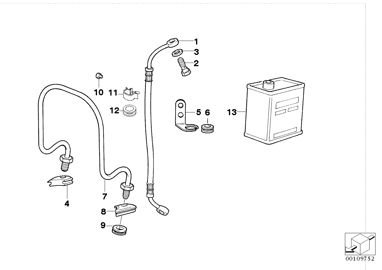 Genuine BMW 34322312693 Brake Pipe (Inc. R 100 R)
