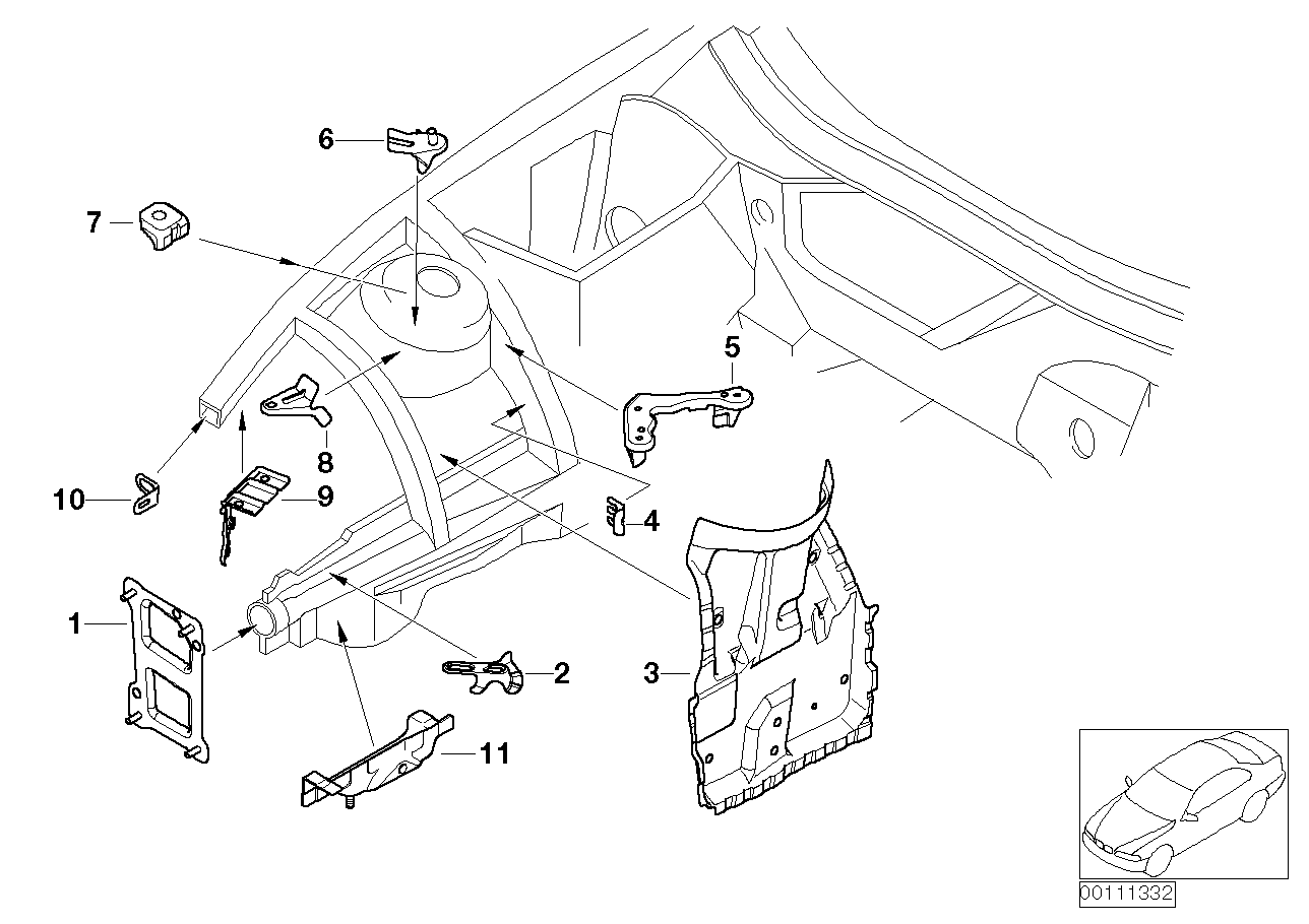 Genuine BMW 41147064489 E85 Secondary Air Pump Bracket (Inc. Z4 3.0i, Z4 2.5i & Z4 2.2i)