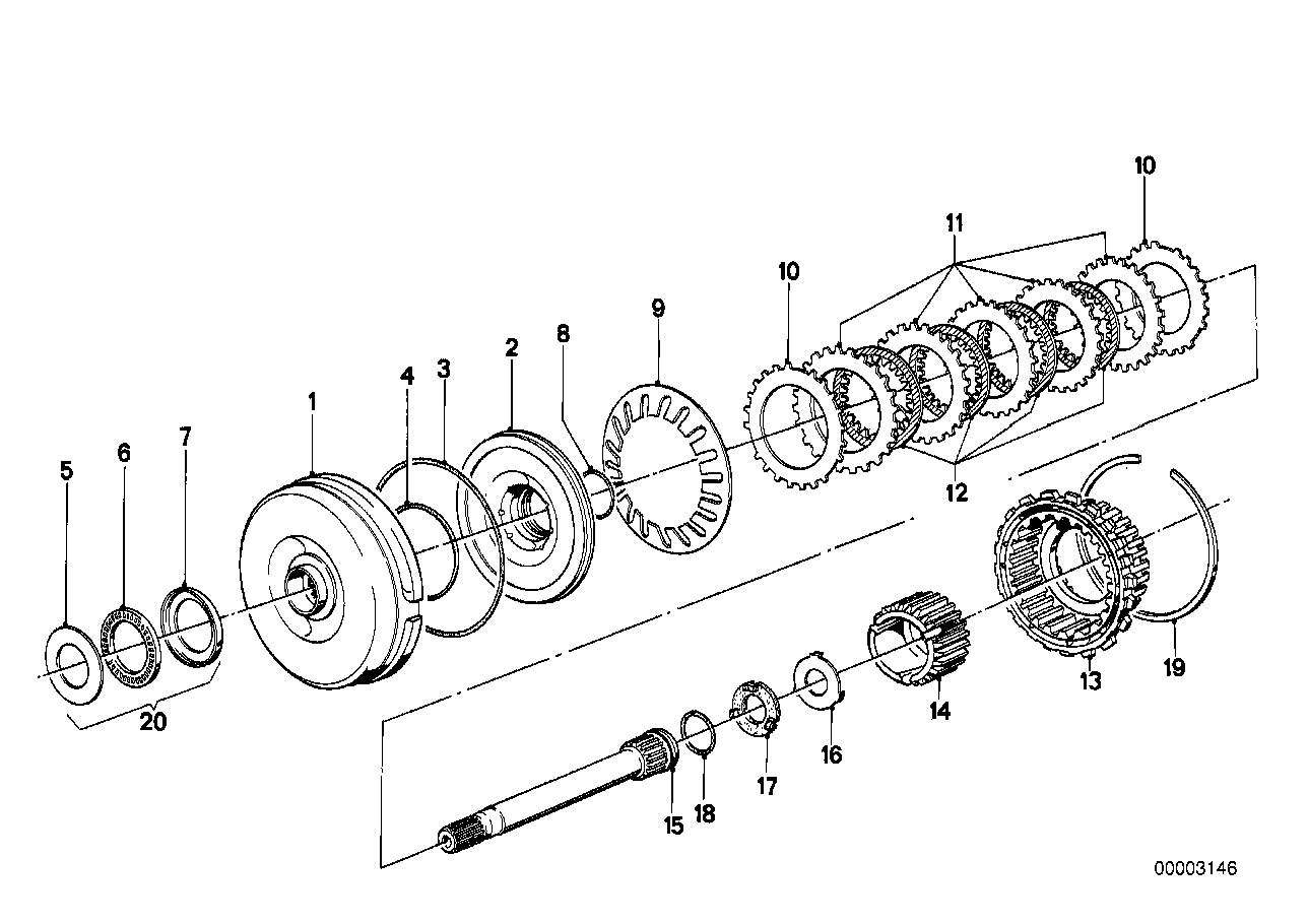 Genuine BMW 24231209808 E32 E12 E21 Ax Bearing (Inc. 730iL, 3.0Si & 325i)