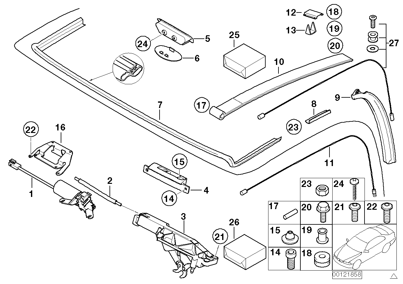 Genuine BMW 54347011211 E52 Lock Left (Inc. Alpina V8 & Z8)
