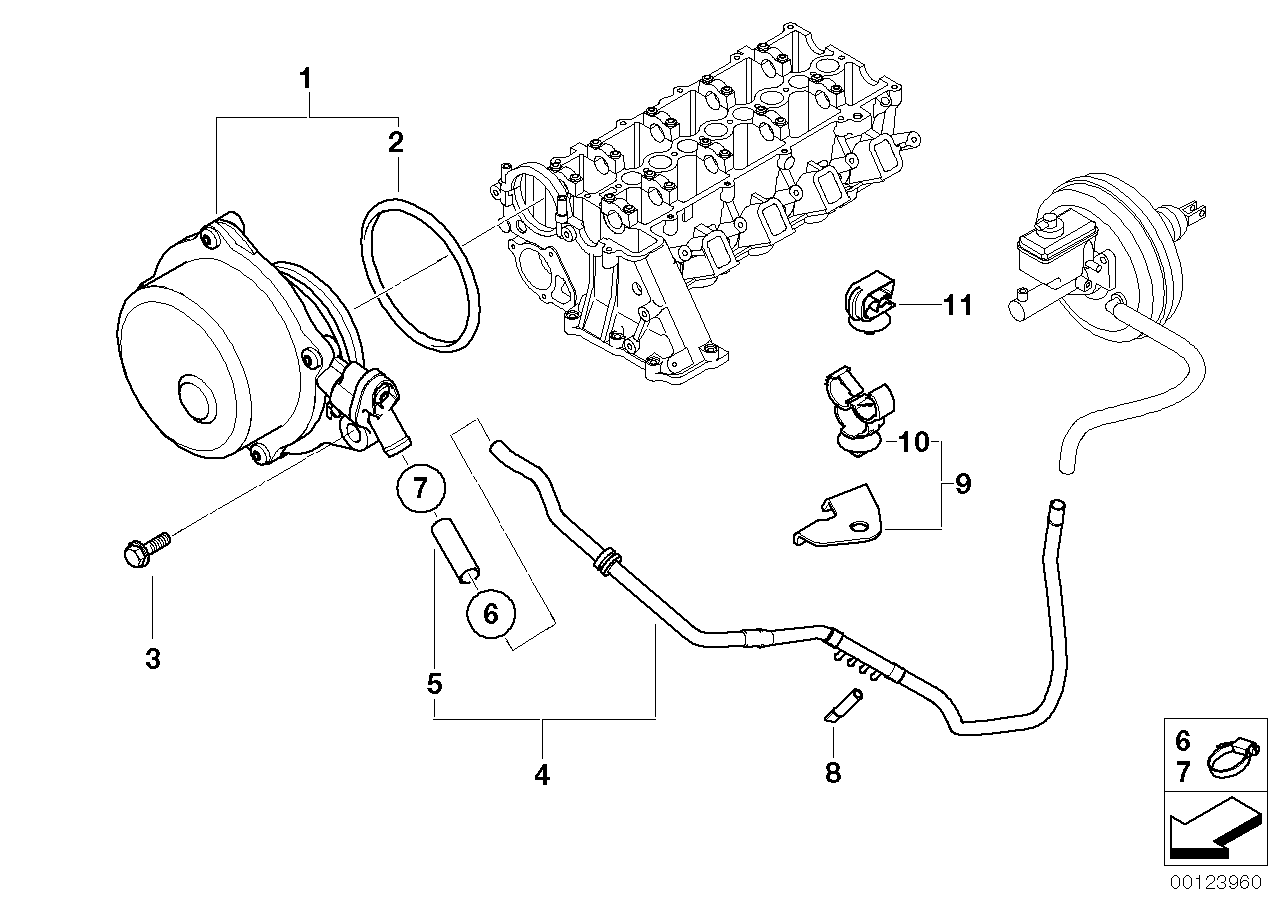 Genuine BMW 11667791232 E65 E61 E92 Vacuum Pump (Inc. 325d, 320d & X6 30dX)