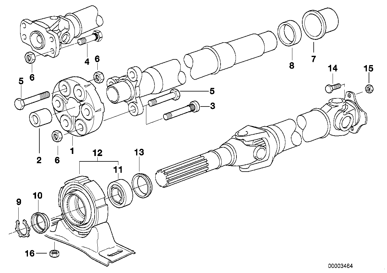 Genuine BMW 26121227660 E36 E38 Center Mount (Inc. 318i, 730iL & 318is)