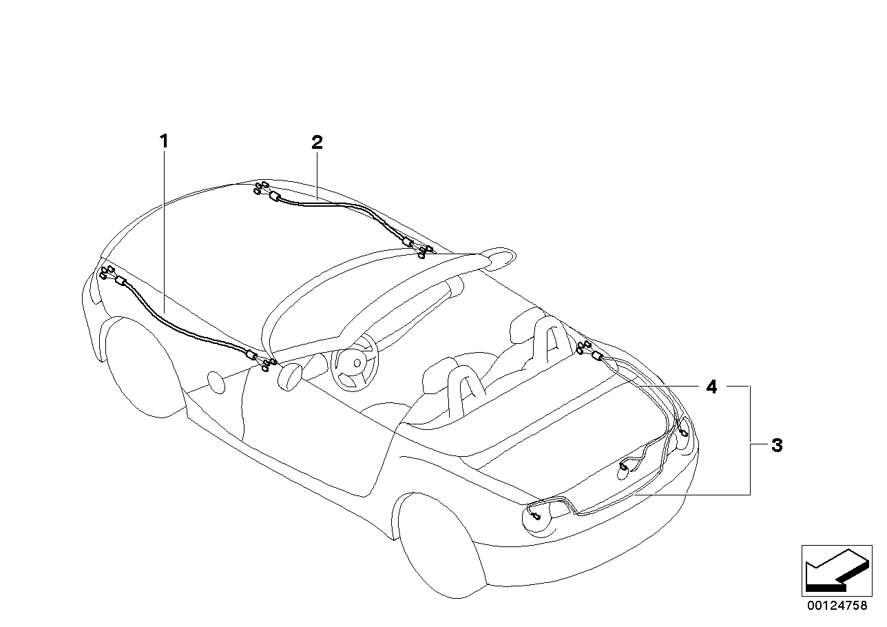 Genuine BMW 61129122455 E86 Repair Wiring Set For Trunk Lid (Inc. Z4 3.0si & Z4 M3.2)