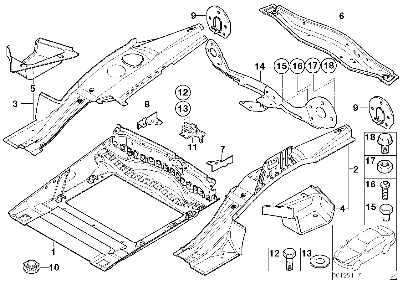 Genuine BMW 51717019019 E53 Reinforcement Towing Hinge (Inc. X5)