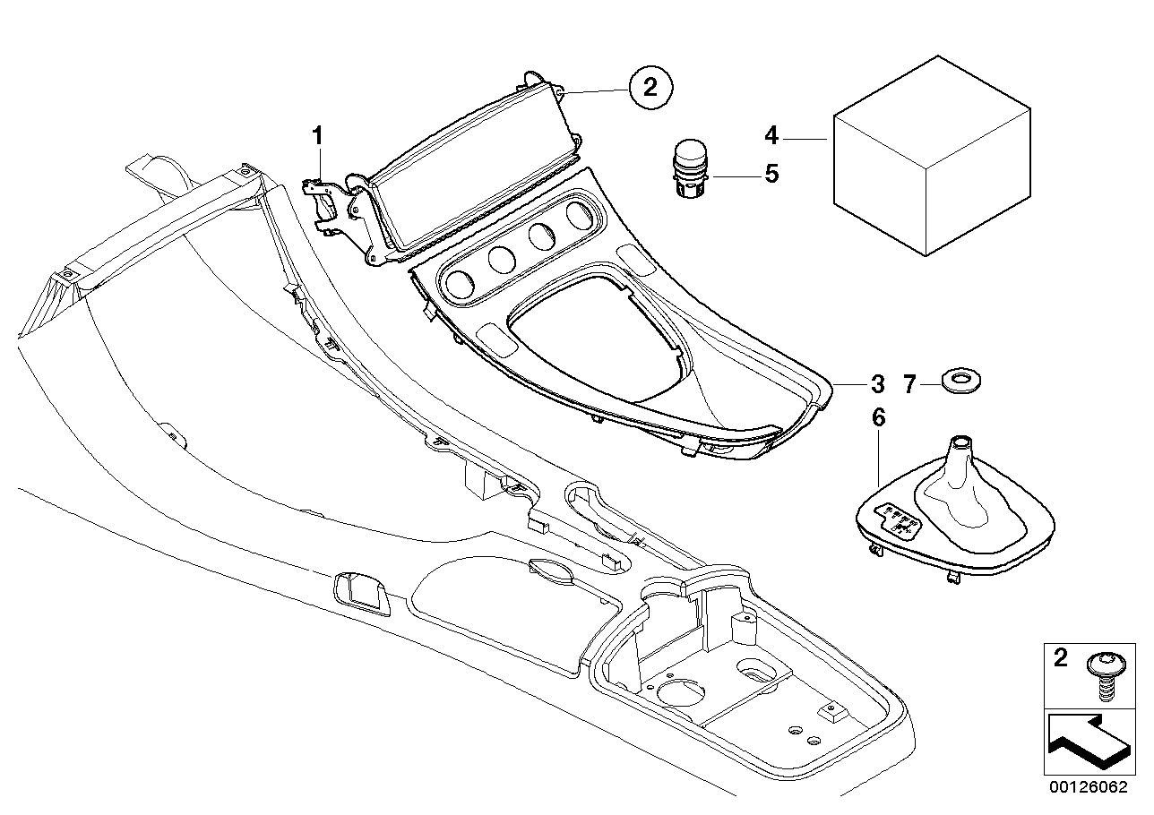 Genuine BMW 51168234555 E52 Module Carrier, Center Console SCHWARZ II UNI (Inc. Alpina V8 & Z8)