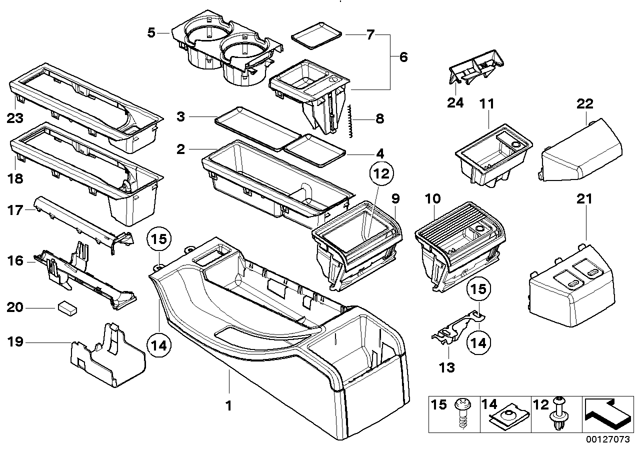 Genuine BMW 51167000469 E46 Upper Part Of Cable Guide SCHWARZ (Inc. 328Ci, 318d & 320i)