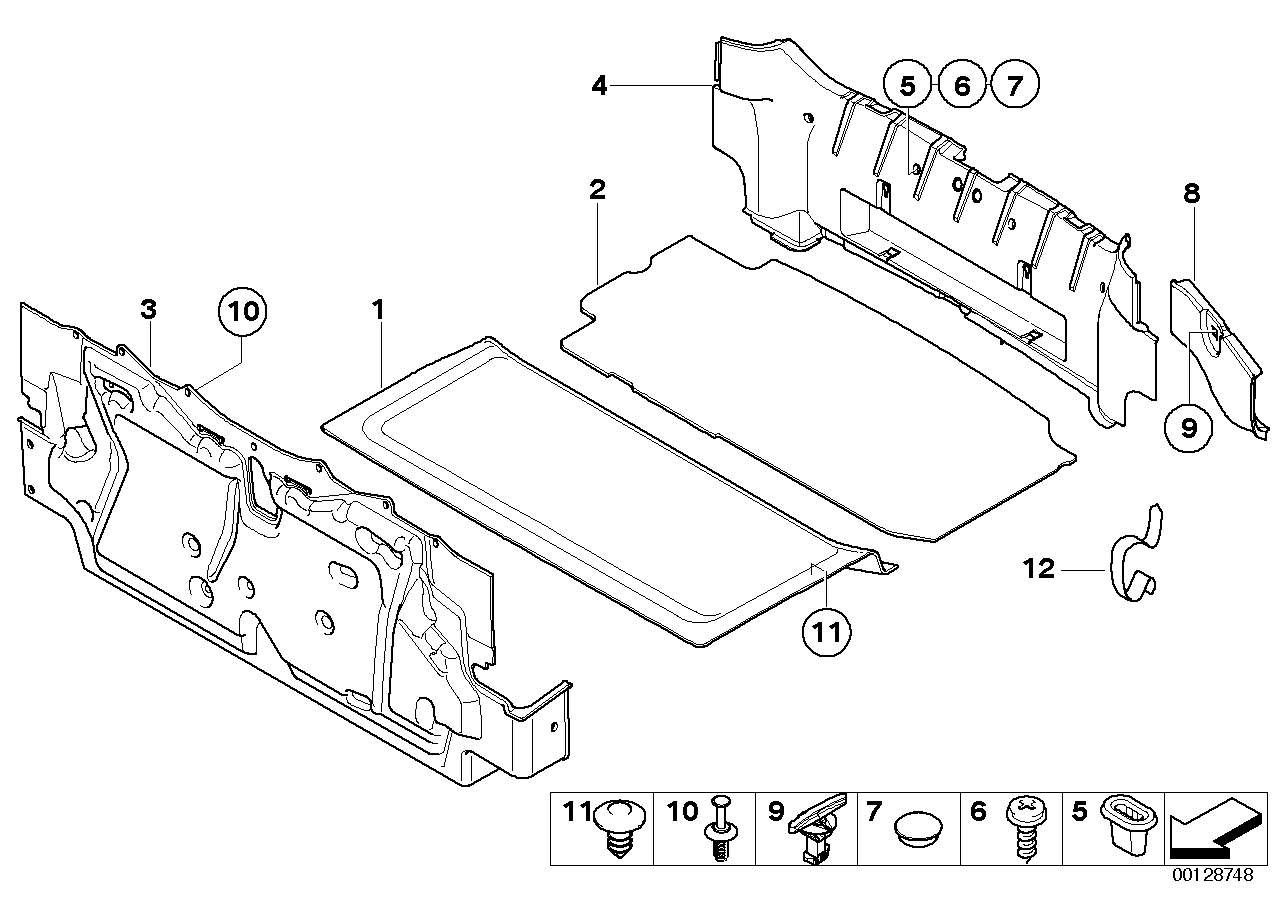 Genuine BMW 51477016681 E85 Trunk Partition Trim Panel (Inc. Z4 3.0si, Z4 2.5si & Z4 2.2i)