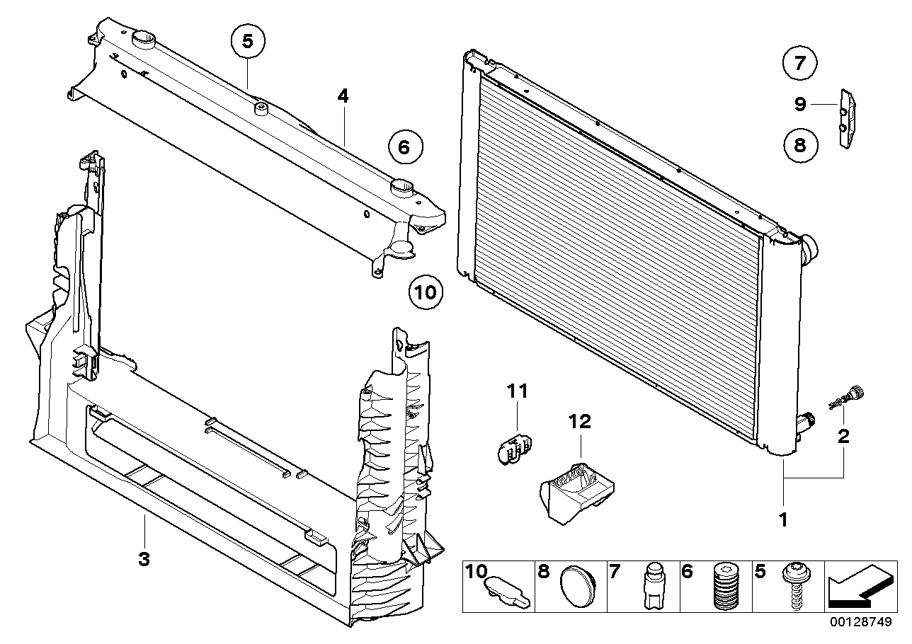 Genuine BMW 17117787830 E60 E63 E61 Cover, Module Carrier (Inc. 530xd, 525d & 525xd)