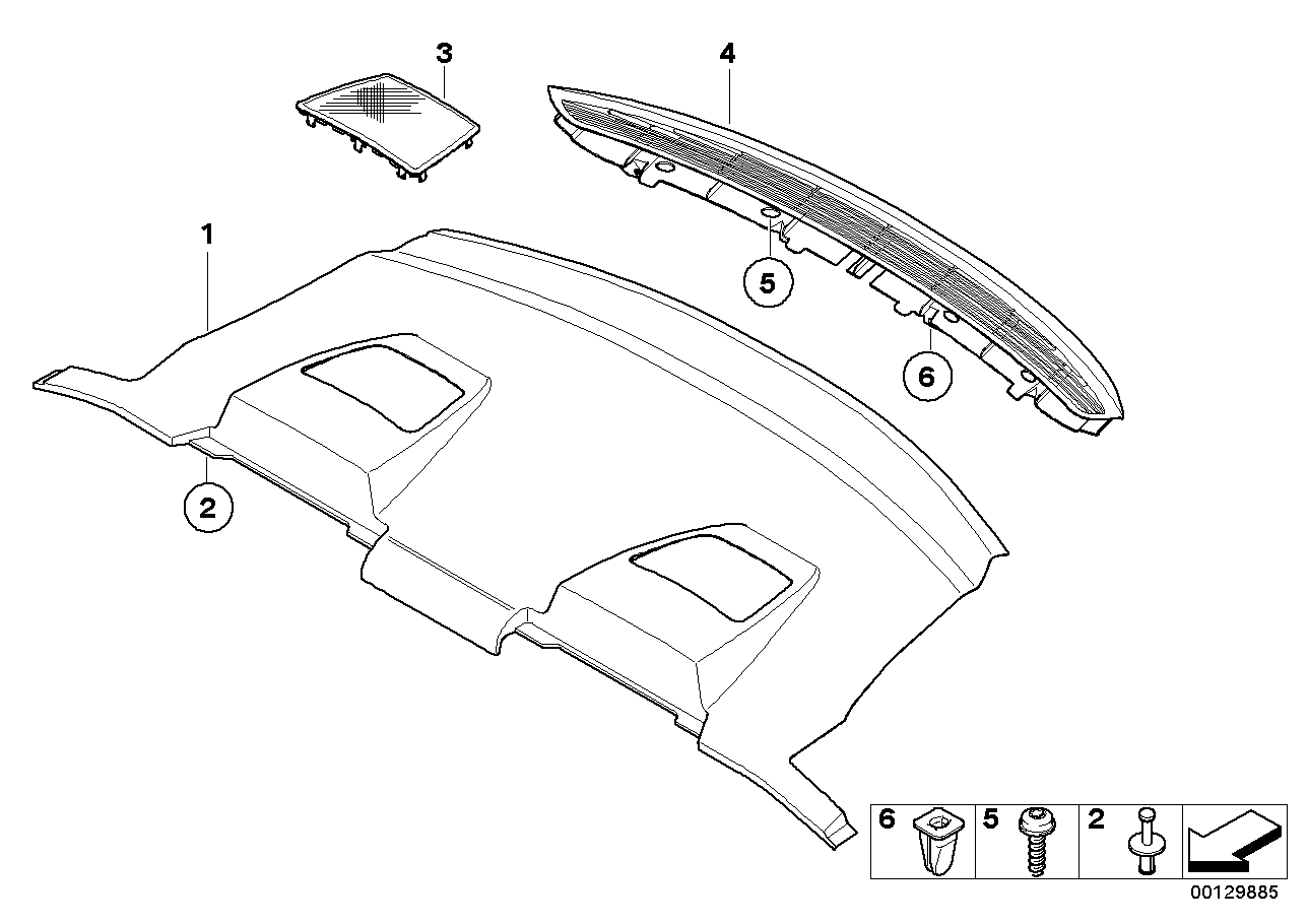 Genuine BMW 51467073744 E63 Cover, Loudspeaker Stereo Hifi SCHILF (Inc. 645Ci, 650i & 630i)