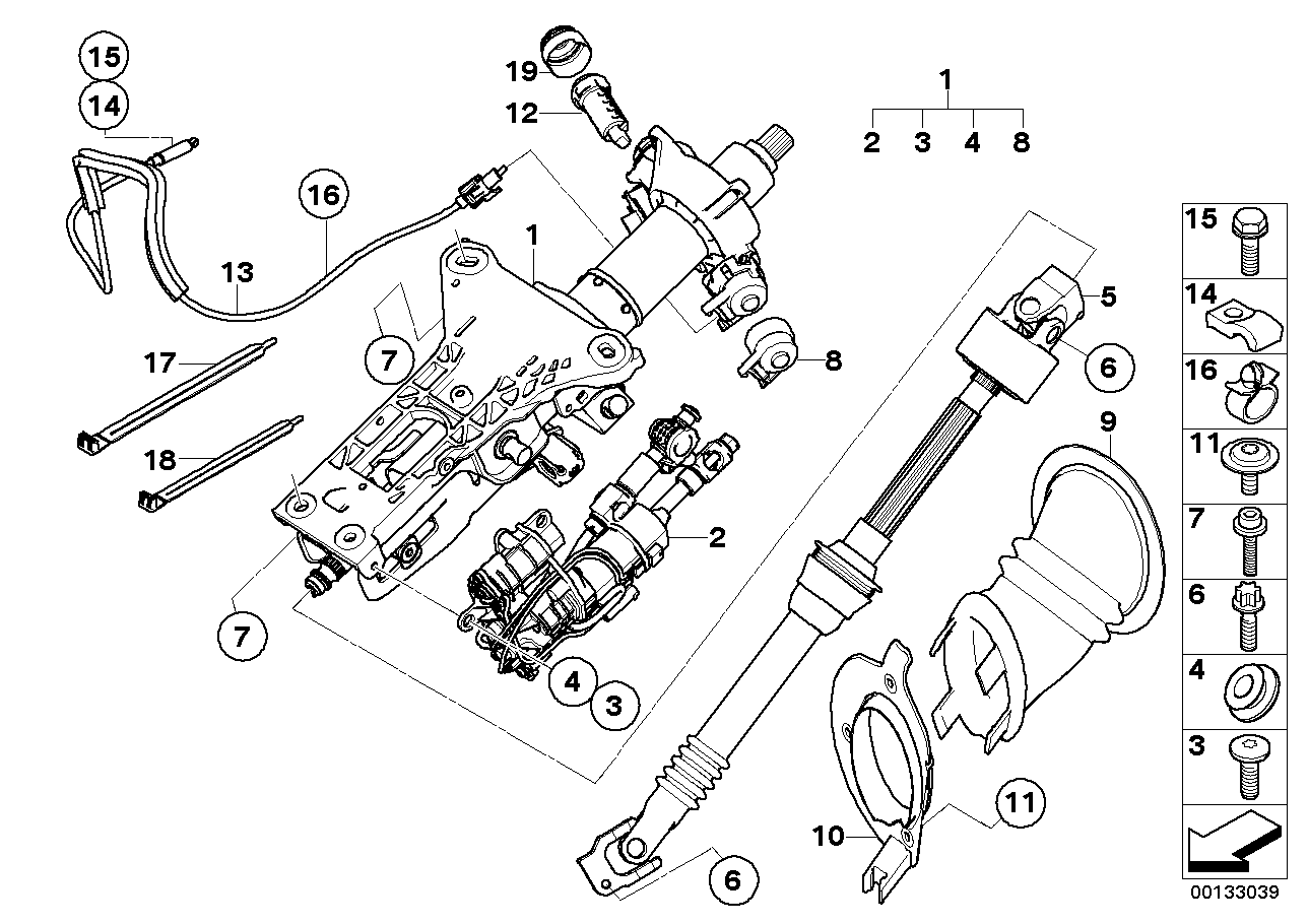 Genuine BMW 32306770713 Steering Column,Electr.Adjust. Interlock