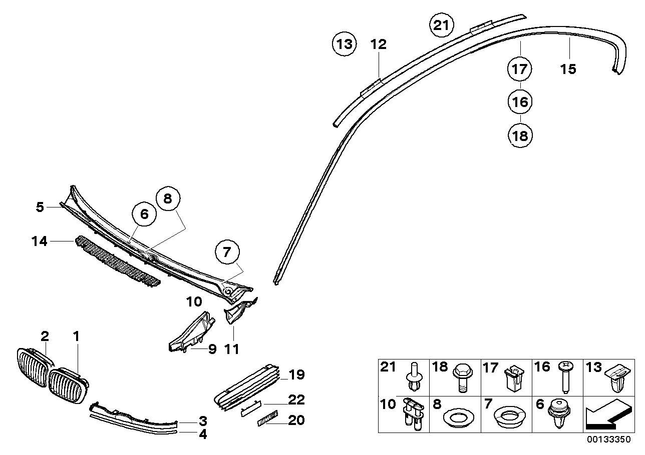 Genuine BMW 51717003938 Finisher, Side Frame Right CHROM