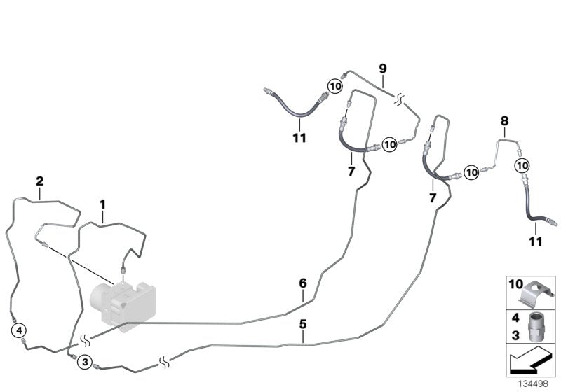 Genuine BMW 34326853512 E82 E87 E90 Pipe M10/M10 (Inc. One D, 330i & 120i)