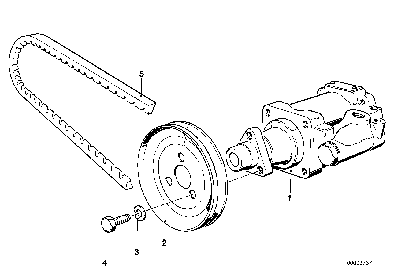 Genuine BMW 32411272448 E21 E28 E12 Pulley (Inc. 520, 520i & 323i)