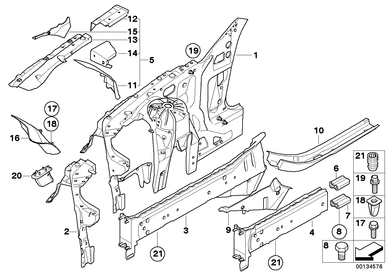Genuine BMW 51717050672 E63 E61 Partition Right (Inc. 520d, 545i & 525xi)