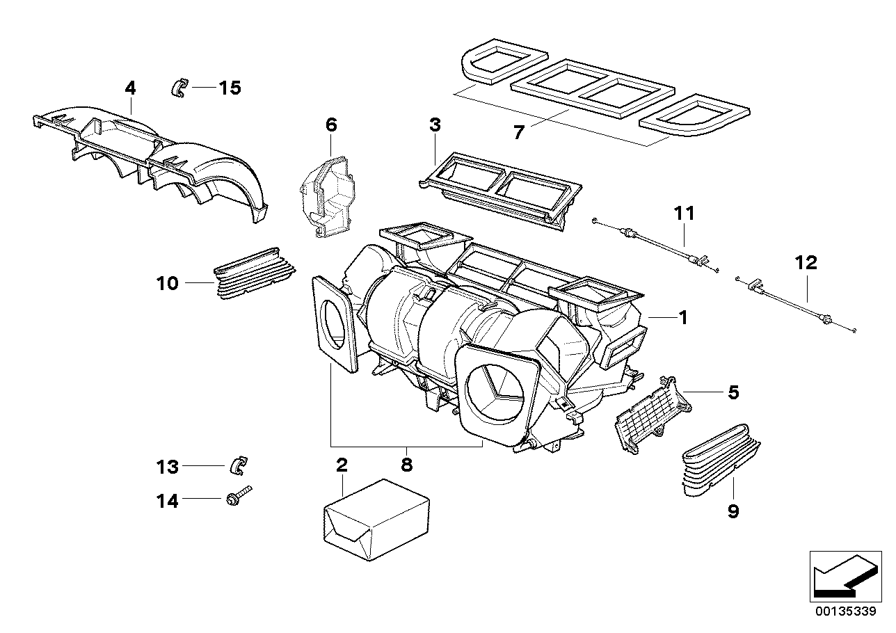 Genuine BMW 64118385561 E39 E53 Air Channel (Inc. 520d, 525d & 530d)