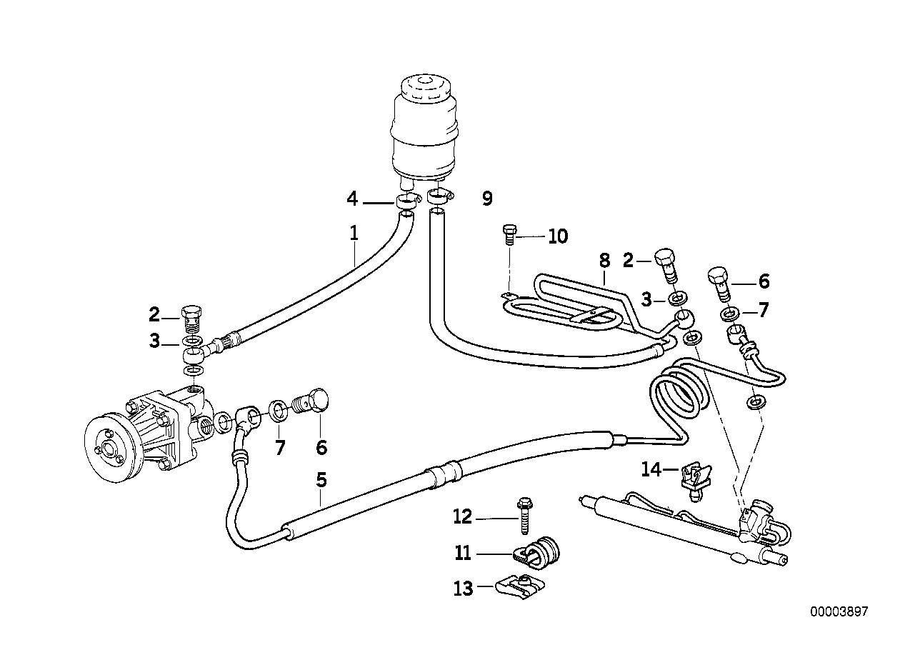 Genuine BMW 32411141713 Return Pipe With Cooling Coil