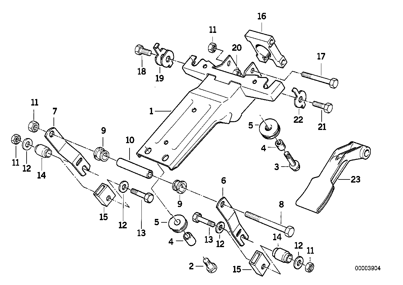 Genuine BMW 32311158447 E34 E32 E31 Securing Plate, Right (Inc. 525tds, 735i & 525i)
